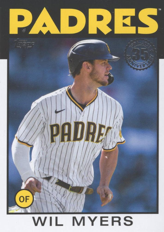 #86B-46 Wil Myers - San Diego Padres - 2021 Topps Update - 1986 Topps Baseball 35th Anniversary Baseball