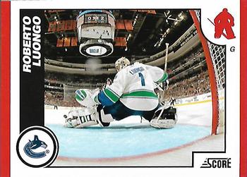 #470 Roberto Luongo - Vancouver Canucks - 2010-11 Score Hockey