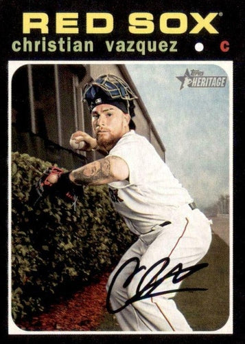 #471 Christian Vazquez - Boston Red Sox - 2020 Topps Heritage Baseball