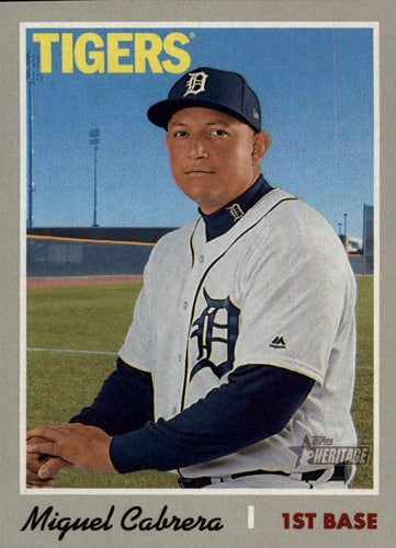 #472 Miguel Cabrera - Detroit Tigers - 2019 Topps Heritage Baseball