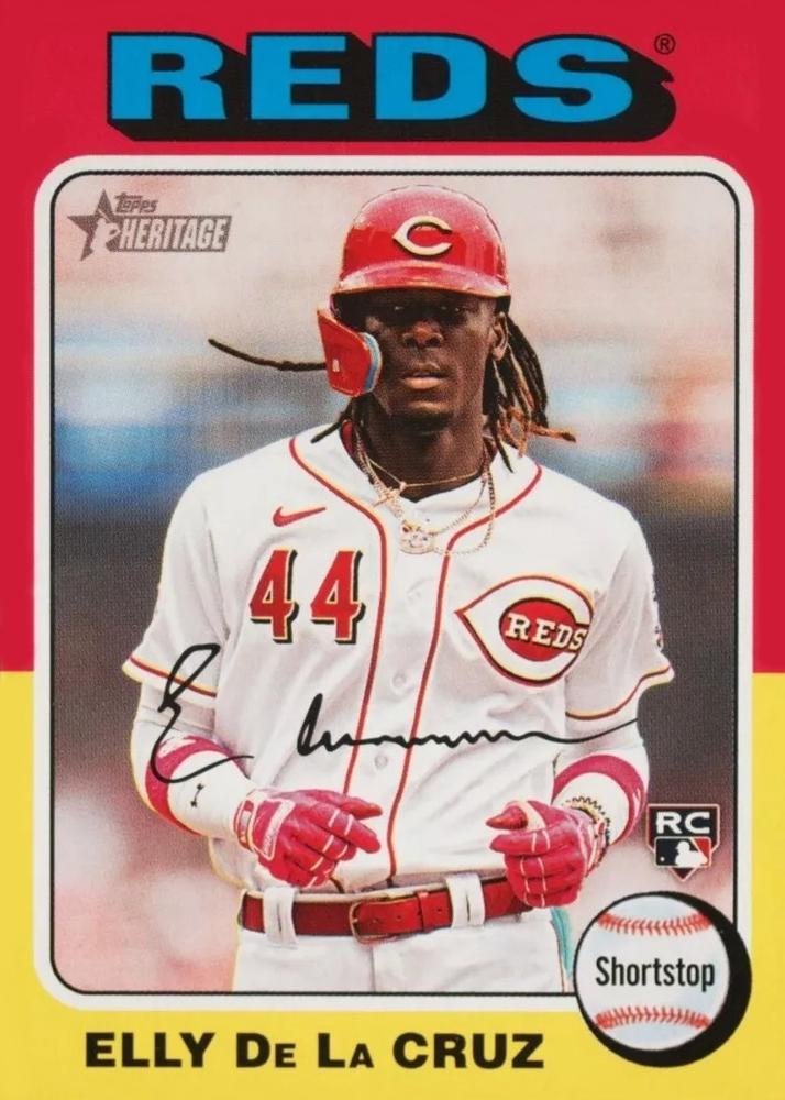 #473 Elly De La Cruz - Cincinnati Reds - 2024 Topps Heritage Baseball