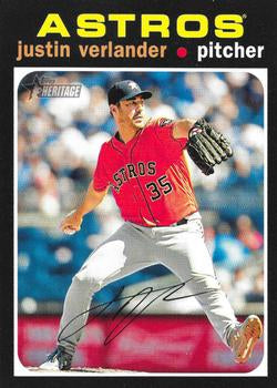 #473b Justin Verlander - Houston Astros - 2020 Topps Heritage Baseball