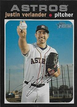 #473c Justin Verlander - Houston Astros - 2020 Topps Heritage Baseball