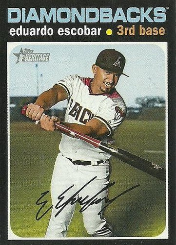 #474 Eduardo Escobar - Arizona Diamondbacks - 2020 Topps Heritage Baseball