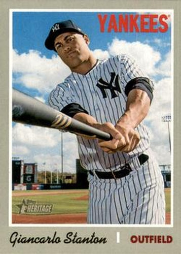 #474 Giancarlo Stanton - New York Yankees - 2019 Topps Heritage Baseball