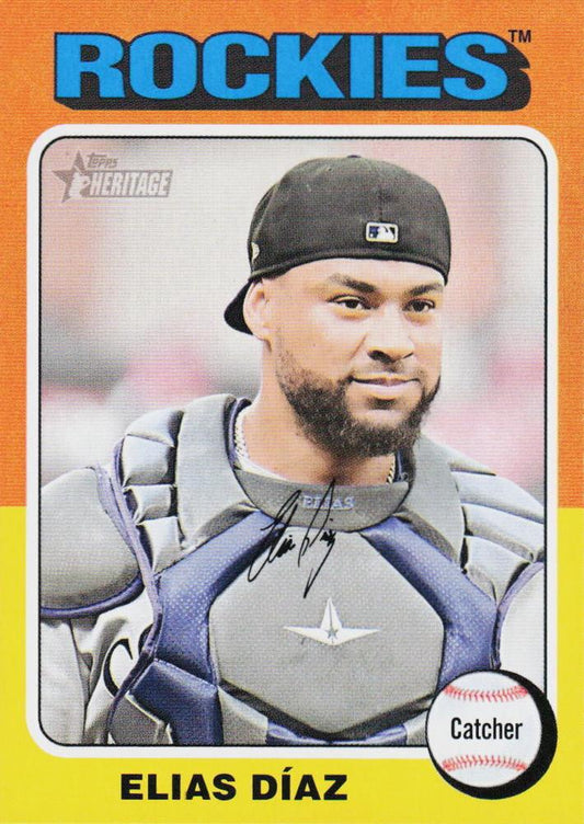 #474 Elias Díaz - Colorado Rockies - 2024 Topps Heritage Baseball