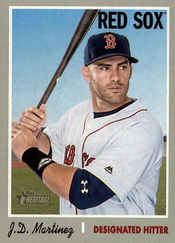 #475 J.D. Martinez - Boston Red Sox - 2019 Topps Heritage Baseball