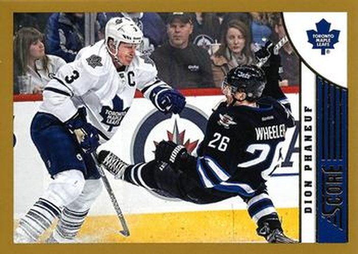 #475 Dion Phaneuf - Toronto Maple Leafs - 2013-14 Score - Gold Hockey