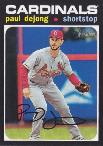 #476 Paul DeJong - St. Louis Cardinals - 2020 Topps Heritage Baseball