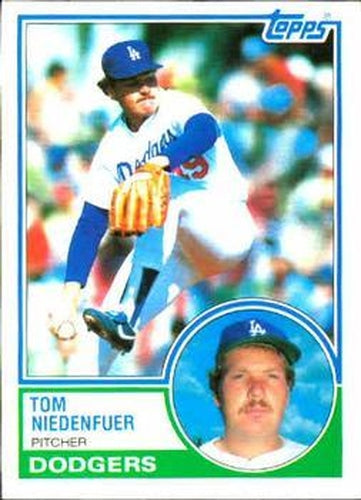 #477 Tom Niedenfuer - Los Angeles Dodgers - 1983 Topps Baseball