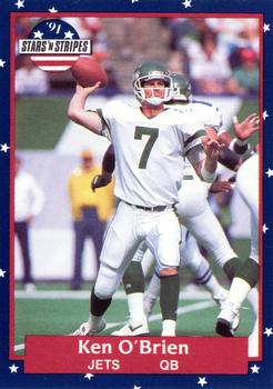 #47 Ken O'Brien - New York Jets - 1991 Fleer Stars 'n Stripes Football