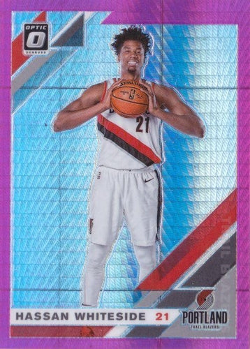 #47 Hassan Whiteside - Portland Trail Blazers - 2019-20 Donruss Optic - Hyper Pink Basketball