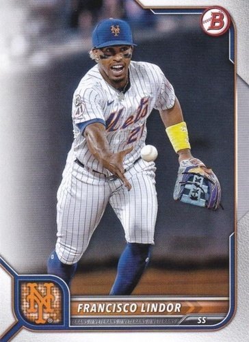 #47 Francisco Lindor - New York Mets - 2022 Bowman Baseball