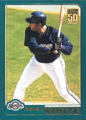 #T47 Devon White - Milwaukee Brewers - 2001 Topps Traded & Rookies Baseball