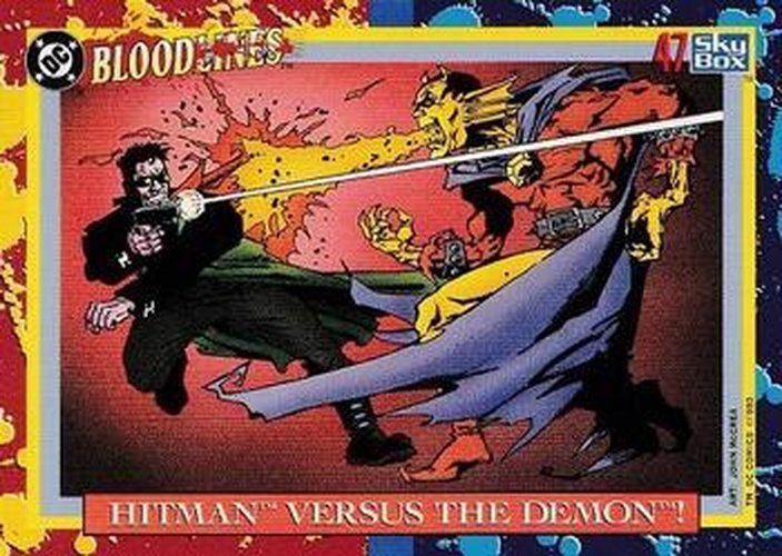 #47 Hitman versus The Demon! - 1993 SkyBox DC Comics Bloodlines