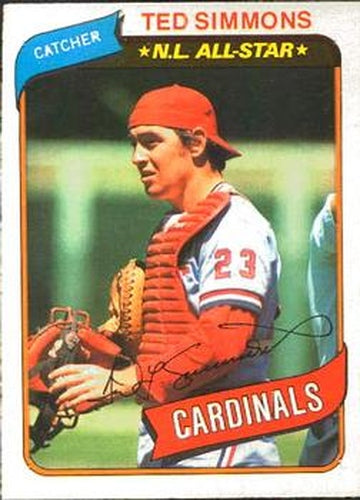 #47 Ted Simmons - St. Louis Cardinals - 1980 O-Pee-Chee Baseball