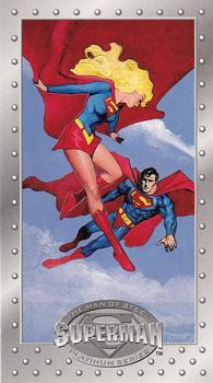 #47 Enter: Supergirl! - 1994 SkyBox Superman Man of Steel Platinum Series