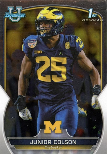 #47 Junior Colson - Michigan Wolverines - 2022 Bowman Chrome University Football