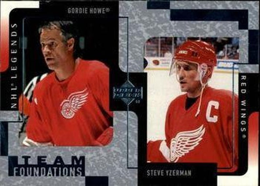 #47 Gordie Howe / Steve Yzerman - Detroit Red Wings - 2000-01 Upper Deck Legends Hockey