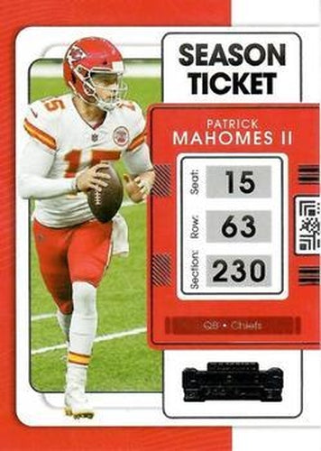 #47 Patrick Mahomes II - Kansas City Chiefs - 2021 Panini Contenders Football