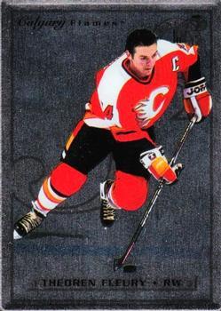 #47 Theoren Fleury - Calgary Flames - 1996-97 Leaf Preferred - Steel Hockey
