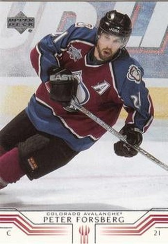 #47 Peter Forsberg - Colorado Avalanche - 2001-02 Upper Deck Hockey