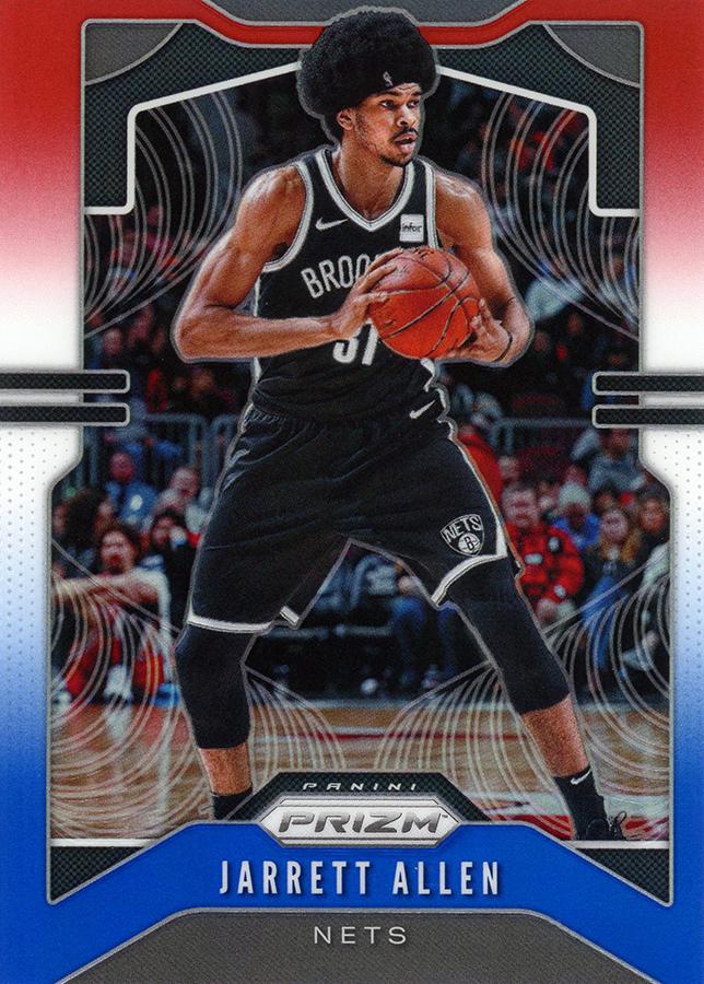 #47 Jarrett Allen - Brooklyn Nets - 2019-20 Panini Prizm - Prizms Red White and Blue Basketball