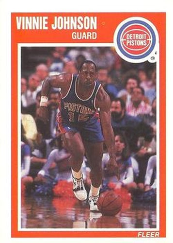 #47 Vinnie Johnson - Detroit Pistons - 1989-90 Fleer Basketball