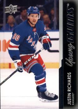 #480 Justin Richards - New York Rangers - 2021-22 Upper Deck Hockey
