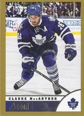 #480 Clarke MacArthur - Toronto Maple Leafs - 2013-14 Score - Gold Hockey
