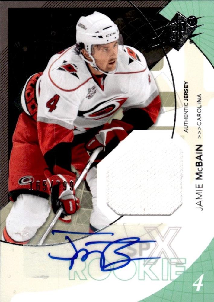 #179 Jamie McBain - Carolina Hurricanes - 2010-11 SPx Hockey