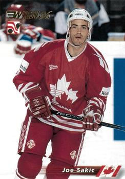 #95 Joe Sakic - Canada - 1996 Semic Collections Wien-96 Hockey