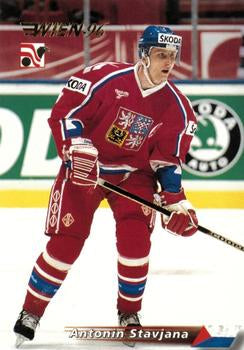 #105 Antonin Stavjana - Czech Republic - 1996 Semic Collections Wien-96 Hockey