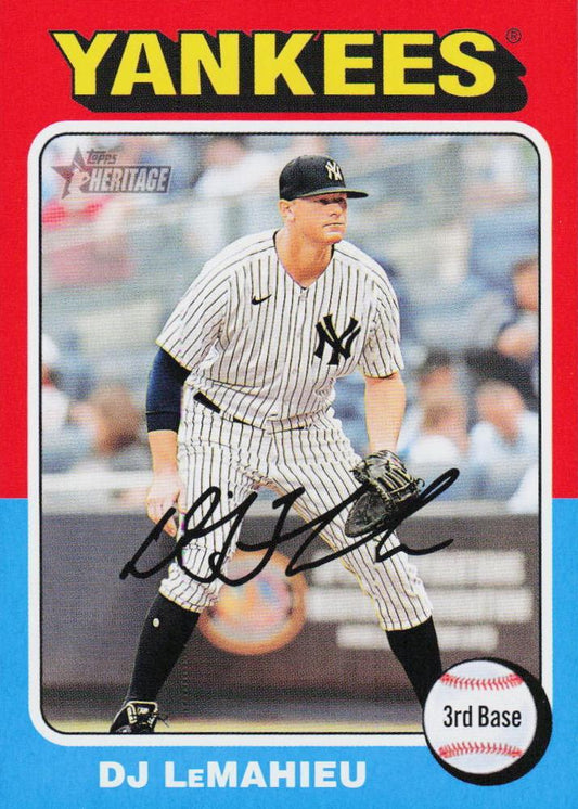 #481 DJ LeMahieu - New York Yankees - 2024 Topps Heritage Baseball