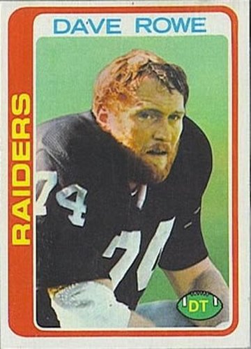 #481 Dave Rowe - Oakland Raiders - 1978 Topps Football