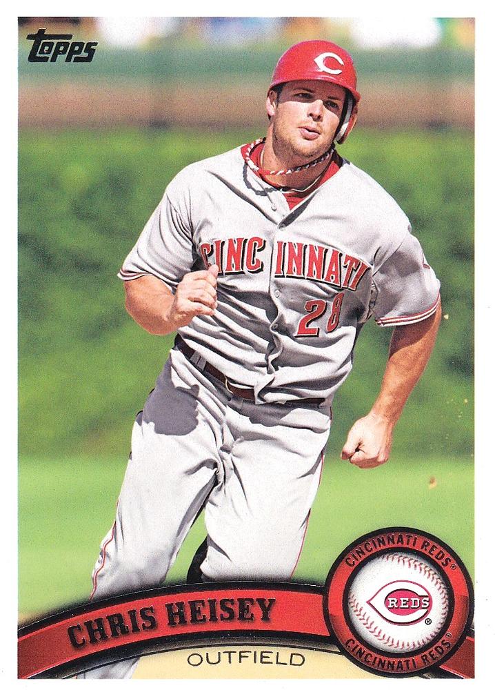 #336 Chris Heisey - Cincinnati Reds - 2011 Topps Baseball