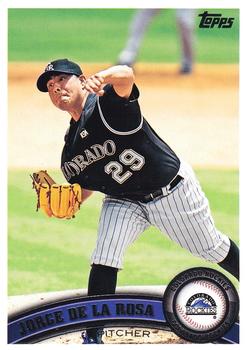 #342 Jorge De La Rosa - Colorado Rockies - 2011 Topps Baseball