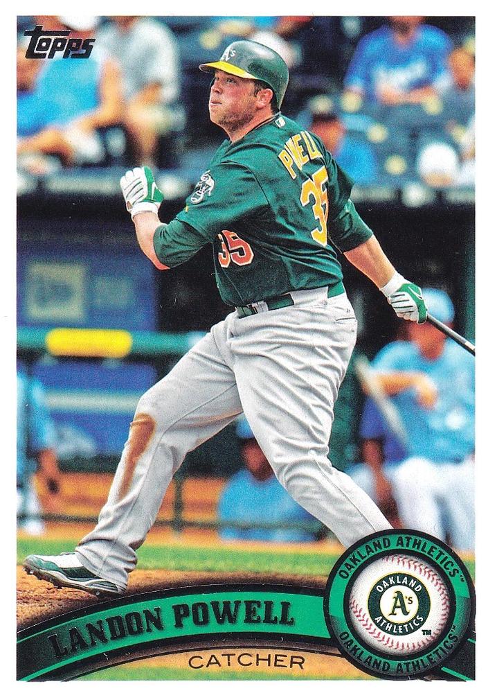 #348 Landon Powell - Oakland Athletics - 2011 Topps Baseball