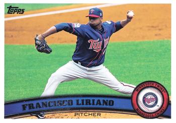 #350a Francisco Liriano - Minnesota Twins - 2011 Topps Baseball