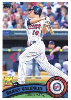 #387 Danny Valencia - Minnesota Twins - 2011 Topps Baseball
