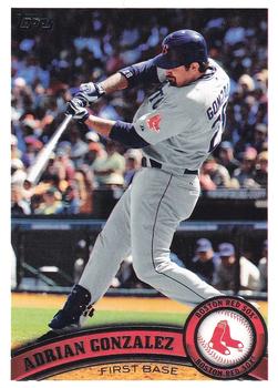 #425a Adrian Gonzalez - Boston Red Sox - 2011 Topps Baseball