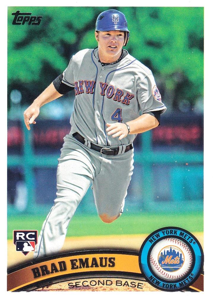 #427 Brad Emaus - New York Mets - 2011 Topps Baseball