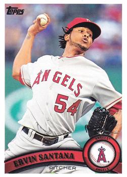 #439 Ervin Santana - Los Angeles Angels - 2011 Topps Baseball
