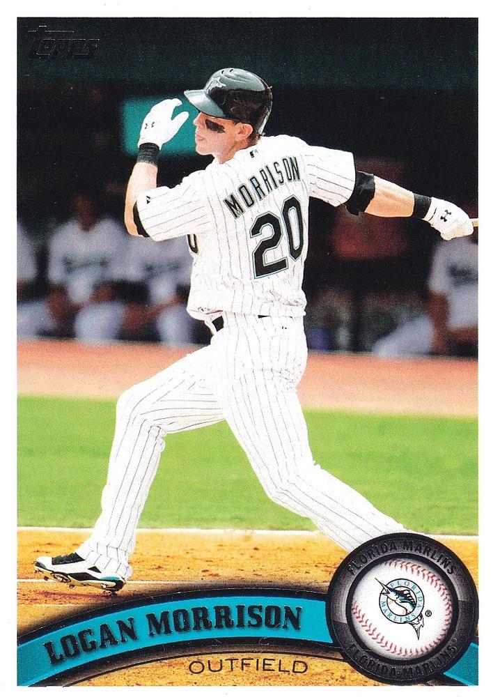 #455a Logan Morrison - Florida Marlins - 2011 Topps Baseball