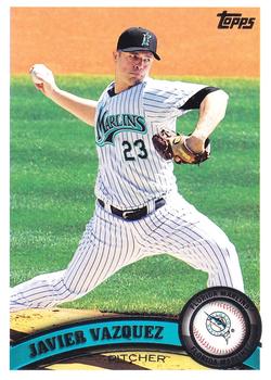 #458 Javier Vazquez - Florida Marlins - 2011 Topps Baseball