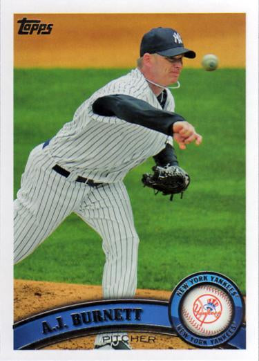 #492 A.J. Burnett - New York Yankees - 2011 Topps Baseball