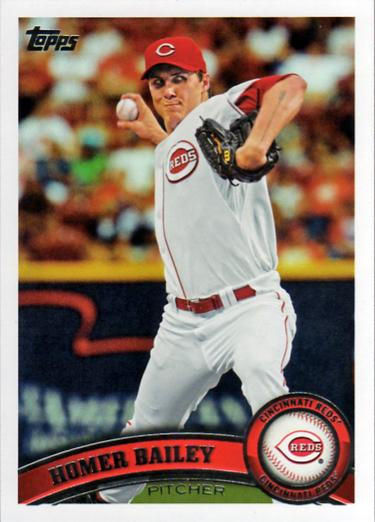 #508 Homer Bailey - Cincinnati Reds - 2011 Topps Baseball