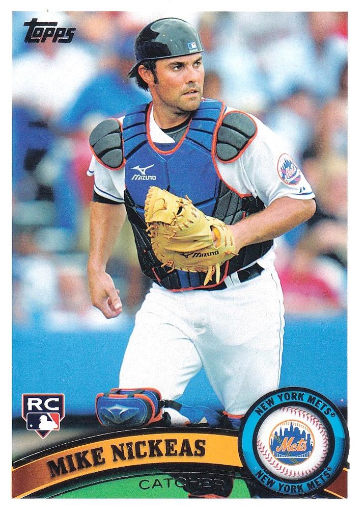 #523 Mike Nickeas - New York Mets - 2011 Topps Baseball