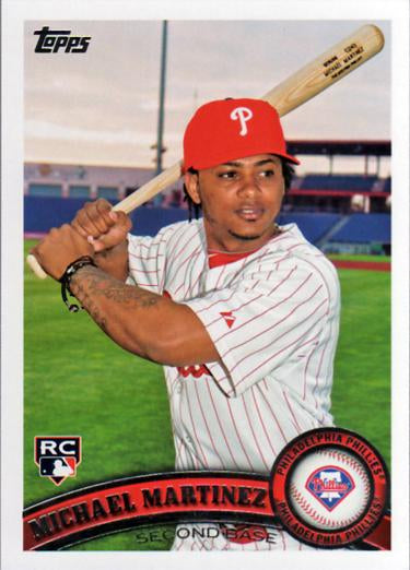 #524 Michael Martinez - Philadelphia Phillies - 2011 Topps Baseball