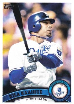 #527 Kila Ka'aihue - Kansas City Royals - 2011 Topps Baseball